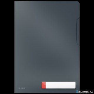 Folder A4 z kieszonką na etykietę Leitz Cosy, szara 47080089