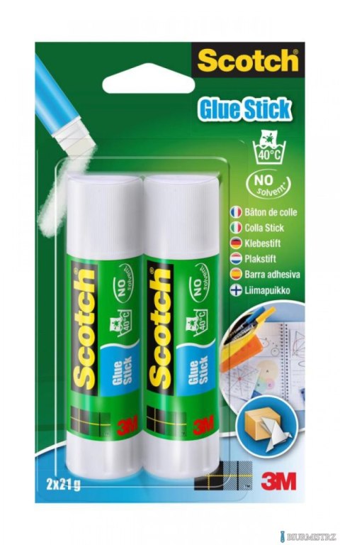 Klej w sztyfcie SCOTCH_ (2x6221D) Office, zawieszka, 2szt., 2x21g