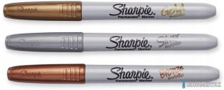 Marker permanentny Sharpie Matallic złoty, srebny, brązowy (3szt) 1986006