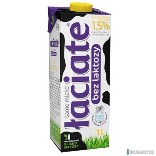 Mleko ŁACIATE UHT bez laktozy 1,5% 1I