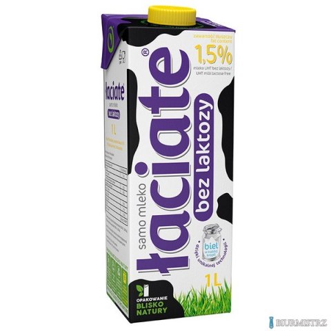 Mleko ŁACIATE UHT bez laktozy 1,5% 1I