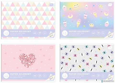 Papier kolorowy A4 10 kartek 115 g PASTEL