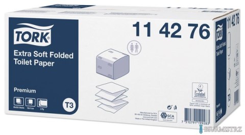 Papier toaletowy w składce ZZ Premium 114276 biały TORK T3