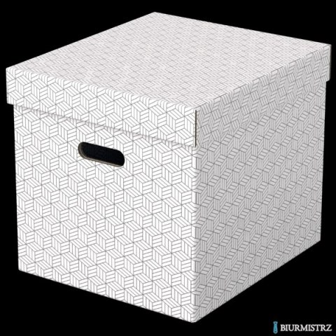 Pudełka domowe do przechowywania, w kształcie sześciana, 3 sztuki, białe Esselte 628288