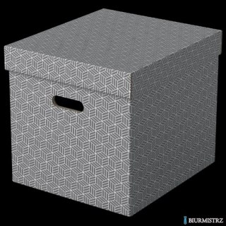 Pudełka domowe do przechowywania, w kształcie sześciana, 3 sztuki, szare Esselte 628289