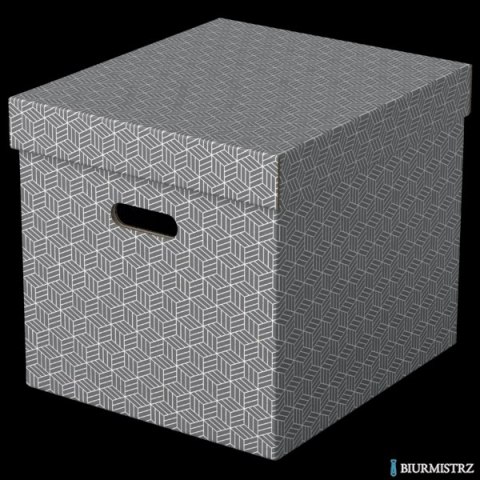 Pudełka domowe do przechowywania, w kształcie sześciana, 3 sztuki, szare Esselte 628289