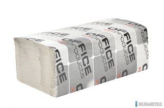 Ręczniki składane ZZ makulaturowe ekonomiczne , 1-warstwowe, 4000 listków, 20szt., szare, typu OFFICE PRODUCTS 22047241-10