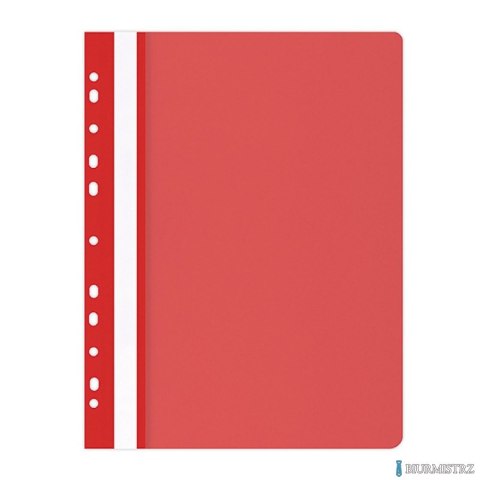 Skoroszyt , PP, A4, miękki, 100/170mikr., wpinany, czerwony, typu OFFICE PRODUCTS 21104121-04