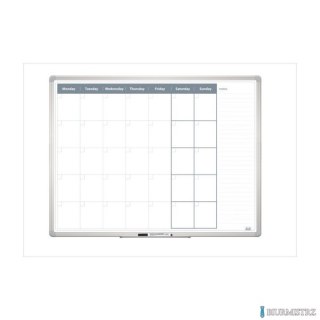 Tablica planer miesięczny 120 x 90 cm, rama aluminiowa, TP007 2x3