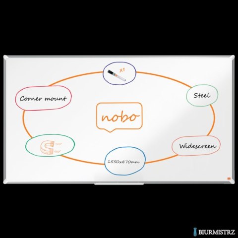 Tablica stalowa panoramiczna Nobo Premium Plus Widescreen 70 1550x870mm 1915373