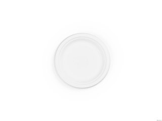 Talerz z trzciny cukrowej, 18cm, biały, op.50 szt. 100% biodegradowalny