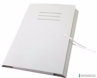 Teczka A4+ wiązana biała z liniami INTERDRUK *9276