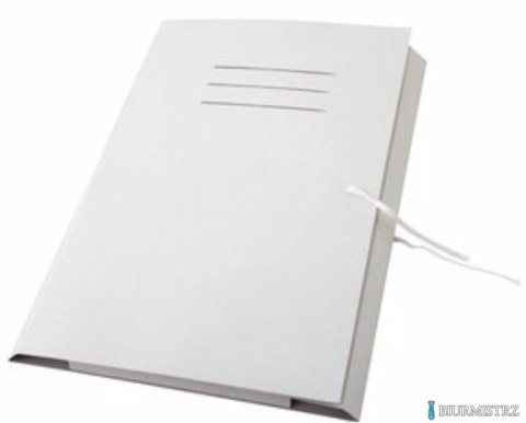Teczka A4+ wiązana biała z liniami INTERDRUK *9276