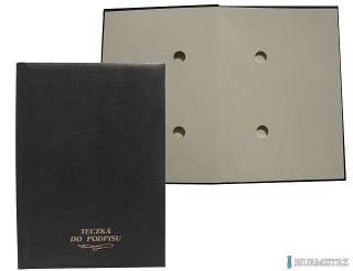 Teczka do podpisu 10k czarna WARTA grzbiet kryty 1824-920-013