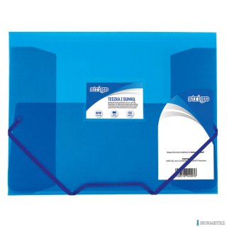 Teczka z gumką PP A4 niebieska SF026 STRIGO