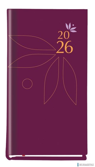 Terminarz Koliber 75x130mm 2026 - fioletowy Michalczyk i Prokop T-320-06 KALENDARZ tydzień na 2 stronach