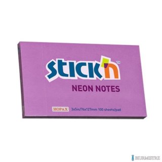 Bloczek STICKN 127x76mm fioletowy neonowy 100k 21214 STICKN