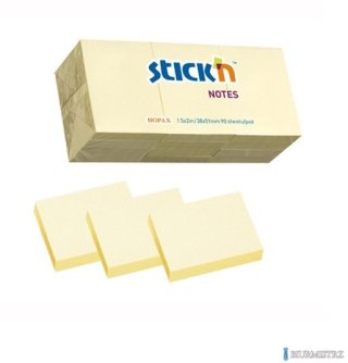 Bloczki STICKN 38x51mm żółty pastele 12bloczków x 100 kartek 21530