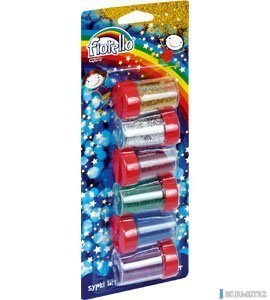 Brokat sypki FIORELLO GR-B6B61 6 kolorów x 6g w solniczce 170-2239