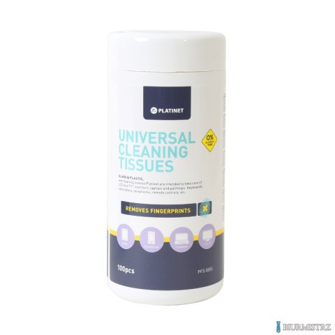 Chusteczki do czyszczenia plastików, szkła i obudów PLATINET PFS5855 100szt