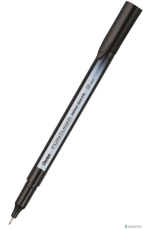Cienkopis pointliner colour, czarny z tuszem na bazie wody, S40-A PENTEL