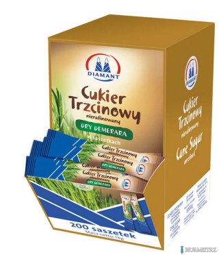 Cukier DIAMANT trzcinowy w saszetkach 200szt Dry Demerara