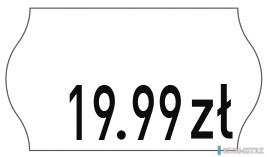 Etykiety cenowe w rolce do metkownicy jednorzędowej Meto 22x12 mm, białe opakowanie 6 rolek M30014354