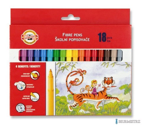 Flamastry 18kol.771002/AH08 w kartoniku KOH-I-NOOR