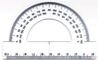 Kątomierz 180 stopni DONAU 10 cm, plastikowy