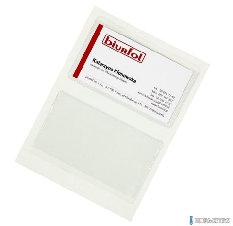 Kieszeń samoprzylepna na wizytówki (10) KS-04-01 BIURFOL