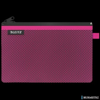 Koszulka z suwakiem z dwoma przegródkami Leitz WOW, rozmiar L, różowa 40130023