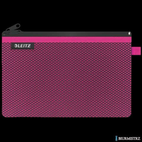 Koszulka z suwakiem z dwoma przegródkami Leitz WOW, rozmiar L, różowa 40130023