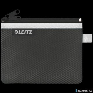 Koszulka z suwakiem z dwoma przegródkami Leitz WOW, rozmiar S, czarna 40110095