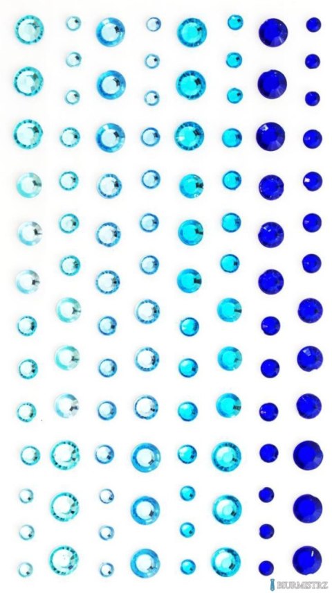 Kryształki samoprzylepne 3-6mm niebie. (104) 251109 GALERIA PAPIERU
