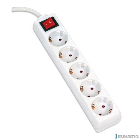 Listwa zasilająca z 5 gniazdami 1,5 m biała OMEGA OL5G15W SALE