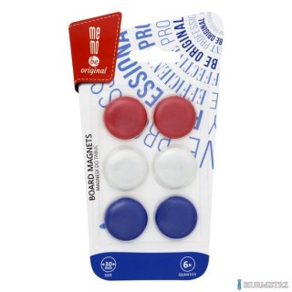 Magnesy do tablic MEMOBE, f30 mm, 6 szt. blister MM006-99