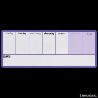 Mały tygodniowy planer Nobo 140x360mm, fioletowy 1904048