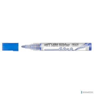 Marker OUTLINE srebrno-niebieski TO-404 Toma