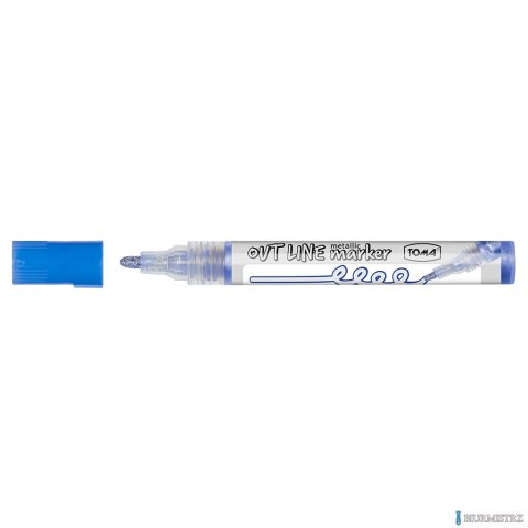 Marker OUTLINE srebrno-niebieski TO-404 Toma
