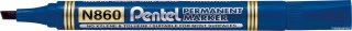 Marker permanentny N860 niebieski ścięta końcówka PENTEL