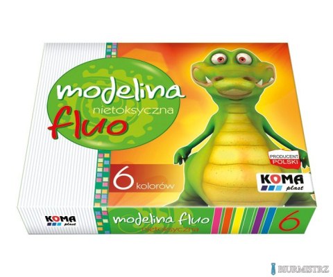 Modelina 6 kolorów fluo Sweet Colours 01426 KOMA-PLAST
