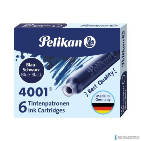 Naboje do piór, krótkie niebiesko-czarne 100435989 PELIKAN