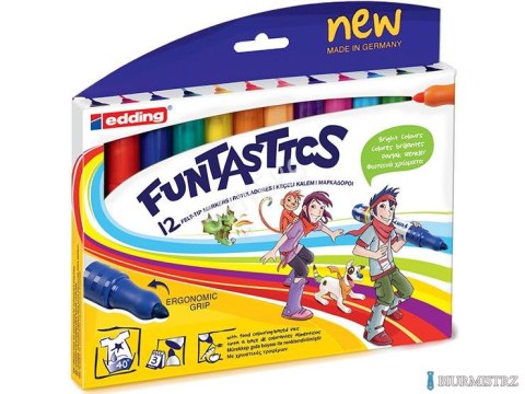 Pisaki FUNTASTICS grube 12kol. EDDING 14/12S ED (X)