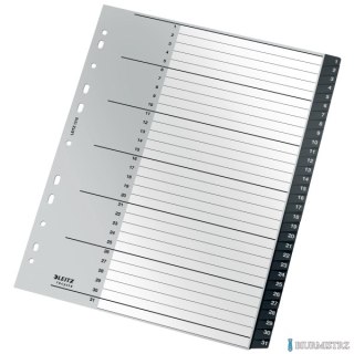 Przekładki Recycle 1 - 31, A4, PP, czarne Leitz, 12180000