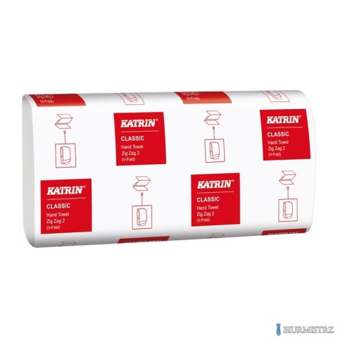 Ręczniki składane KATRIN CLASSIC Zig Zag 2, ZZ, 65944, opakowanie: 20 owijek