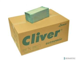 Ręczniki składane V ECONOMIC zielone 4000 składek makulatura CLIVER (ZZ) 2240