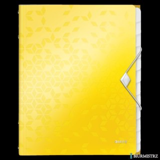 Teczka segregująca 12 przekładek PP Leitz WOW, żółta 46340016