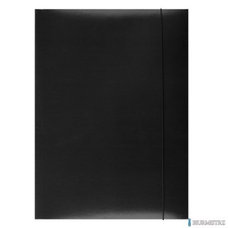 Teczka z gumką , karton, A4, 300gsm, 3-skrz., czarna, typu OFFICE PRODUCTS 21191131-05