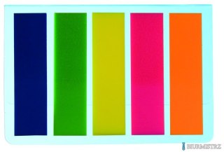 Zakładki indeksujące PET 45x12mm/5x25szt 009354 LEVIATAN