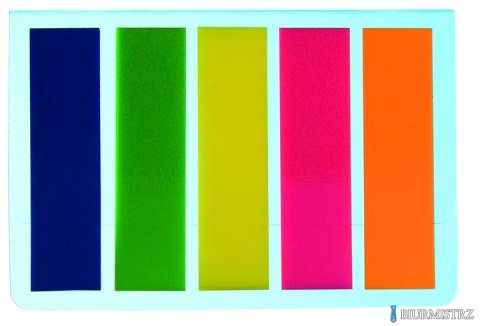 Zakładki indeksujące PET 45x12mm/5x25szt 009354 LEVIATAN